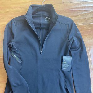 NIKE DRI FIT WOMENS LONG SLEEVE GOLF HALF ZIP TOP